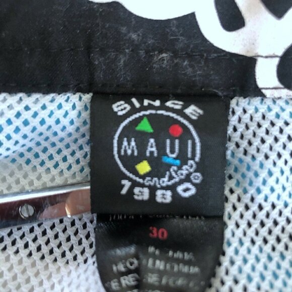 Maui & Sons Purple Blue White Striped Boardshorts 30 - Picture 4 of 7